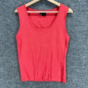 Etoile Tank Women XL Pink Sleeveless Wide Strap Square Neck Rayon Casual Solid